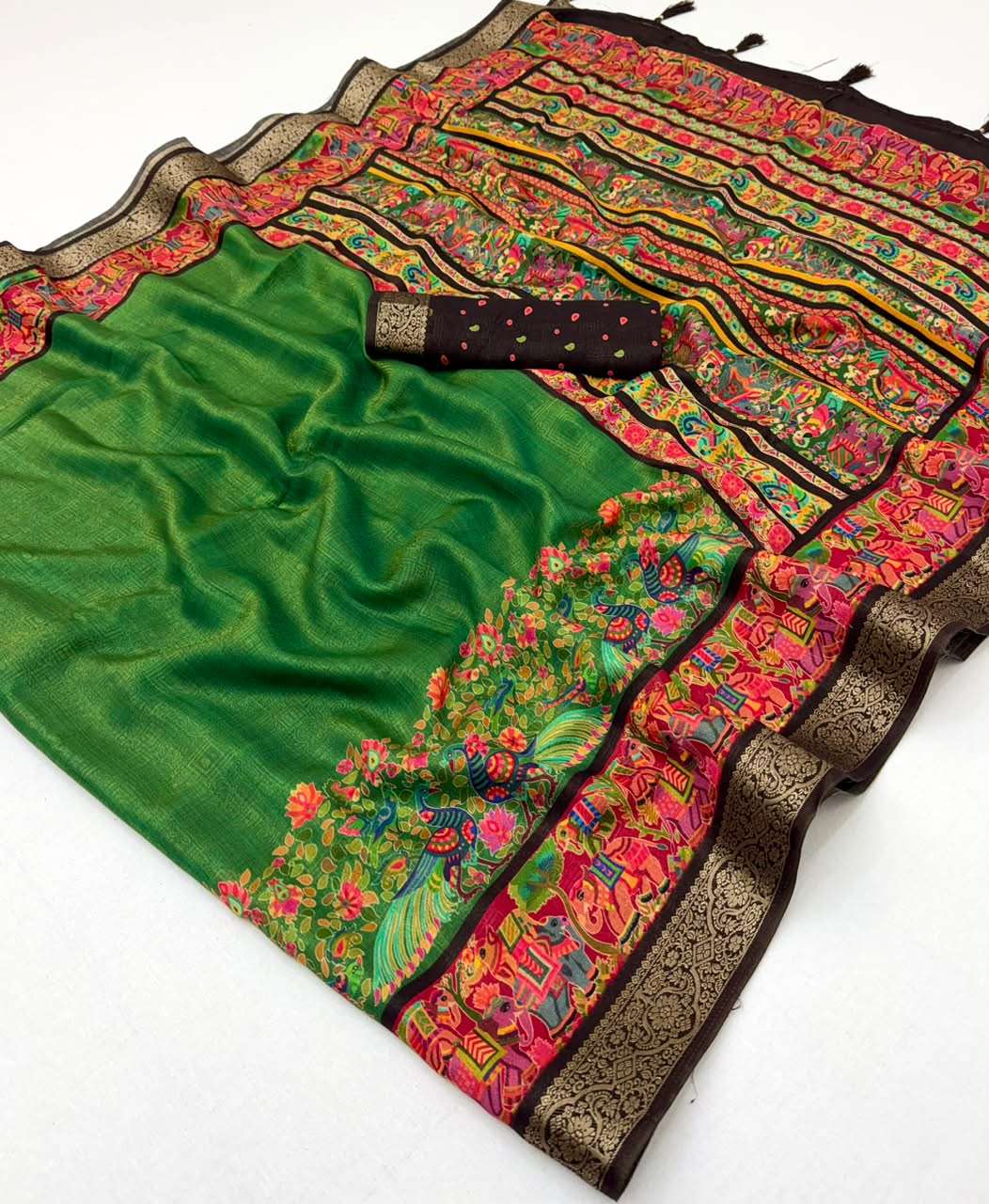 RajMata Series Aahana Soft Nylon Viscous fabric Multicolor Direct Print on saree wholesale in surat